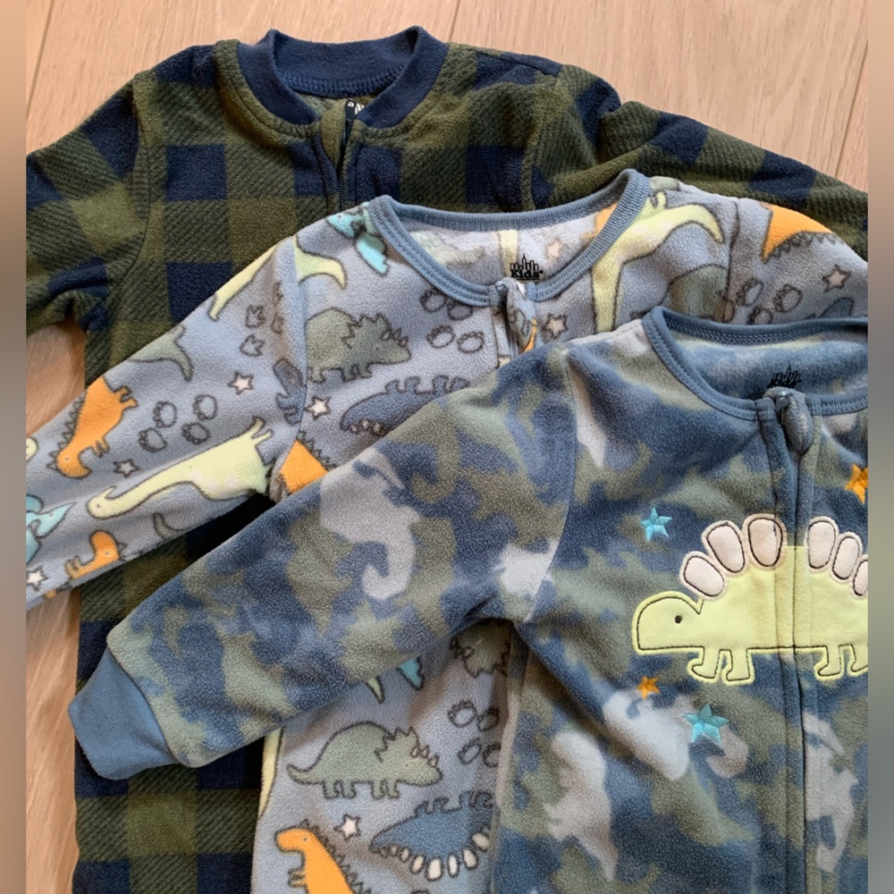 18 months - set of 3 fleece pajamas